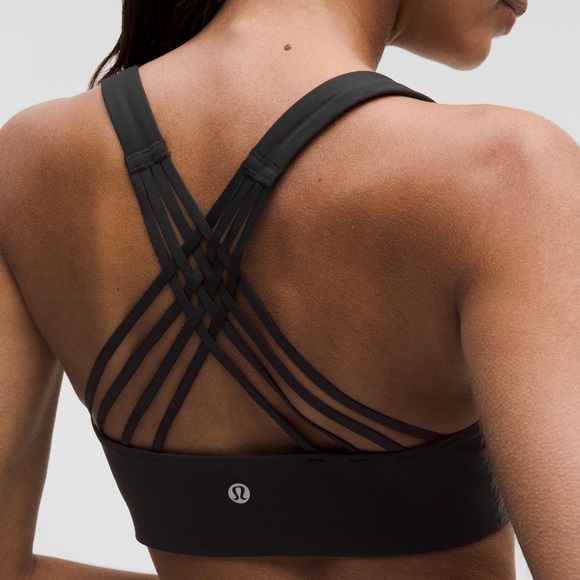 NWT Lululemon Flexy Flex Strappy Yoga Bra A-C Cups Black Size S/M - Picture 2 of 7